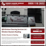 Screen shot of the SJB Window Cleaning website.