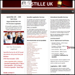 Screen shot of the Apostille UK website.