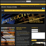 Screen shot of the Hunt Solicitors website.