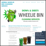 Screen shot of the D & D Wheelie Bin Cleaning Services website.