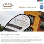 Screen shot of the Cambridge Punt Company website.