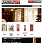Screen shot of the Bargain Doors website.