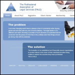 Screen shot of the Professional Association of Legal Services website.