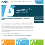 Screen shot of the Plan A Financials Ltd website.