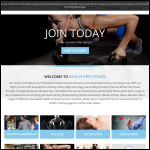 Screen shot of the Evolve Pro Fitness website.