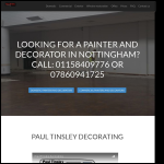 Screen shot of the Paul Tinsley Decorating website.