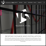 Screen shot of the Technical Signs website.