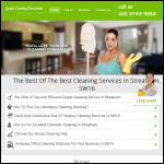 Screen shot of the Carpet Cleaning Streatham website.