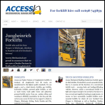 Screen shot of the Access Mechanical Handling Ltd website.