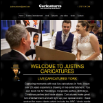 Screen shot of the Justins Caricatures website.