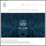 Screen shot of the Falqoni website.