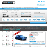 Screen shot of the Swiftlease Vehicle Leasing and Contract Hire website.