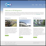 Screen shot of the K B Refrigeration Ltd website.