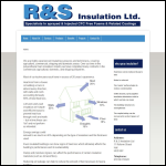 Screen shot of the R&S Insulation Ltd website.