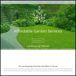 Screen shot of the Affordable Garden Services website.