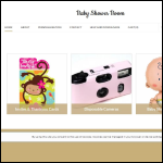 Screen shot of the Baby shower website.