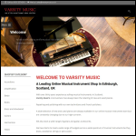 Screen shot of the Varsity Music Ltd website.