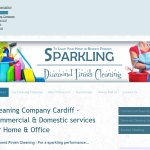 Screen shot of the Diamond Finish Cleaning Ltd website.