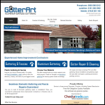 Screen shot of the GutterArt website.