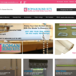 Screen shot of the Roman Blind Kits website.
