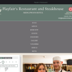 Screen shot of the Playfairs Restaurant website.