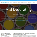 Screen shot of the M.B Decorating website.