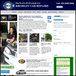 Screen shot of the Bromley Car Repairs website.