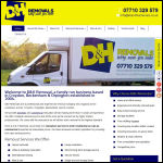 Screen shot of the D & H Removals website.