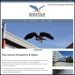 Screen shot of the Khitan Bird and Pest Solutions website.