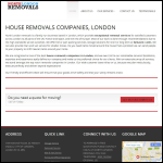 Screen shot of the North London Removals website.
