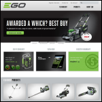 Screen shot of the EGO POWER+ website.