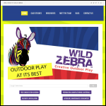 Screen shot of the Wild Zebra Creative Outdoor Play website.