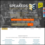Screen shot of the Speakers Associates Ltd website.