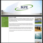 Screen shot of the MPE (UK) website.