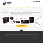 Screen shot of the MTX Electrical & Engineering website.