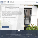 Screen shot of the Irvine and Cole website.