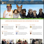 Screen shot of the Mucky Pups Salon website.