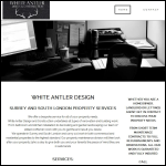 Screen shot of the White Antler Design website.