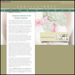 Screen shot of the Vanilla Rose website.