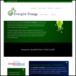 Screen shot of the Energize Energy website.