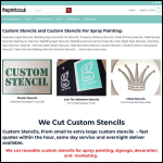 Screen shot of the The Print Custom Stencils website.