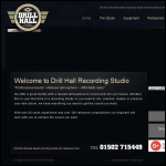Screen shot of the Drill Hall Recording Studio website.