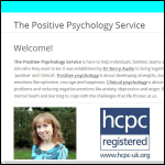 Screen shot of the The Positive Psychology Service website.