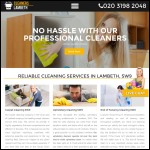 Screen shot of the Cleaners Lambeth Ltd website.