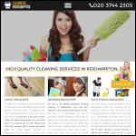 Screen shot of the Cleaners Roehampton website.