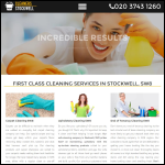 Screen shot of the Cleaners Stockwell Ltd website.