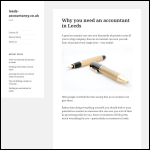 Screen shot of the Leeds Accountancy website.