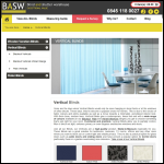 Screen shot of the Wooden Vertical Blinds London - Blind and Shutter Warehouse website.