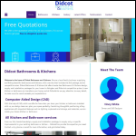 Screen shot of the Didcot Bathrooms & Kitchens website.