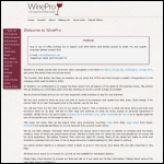 Screen shot of the Wine Pro website.